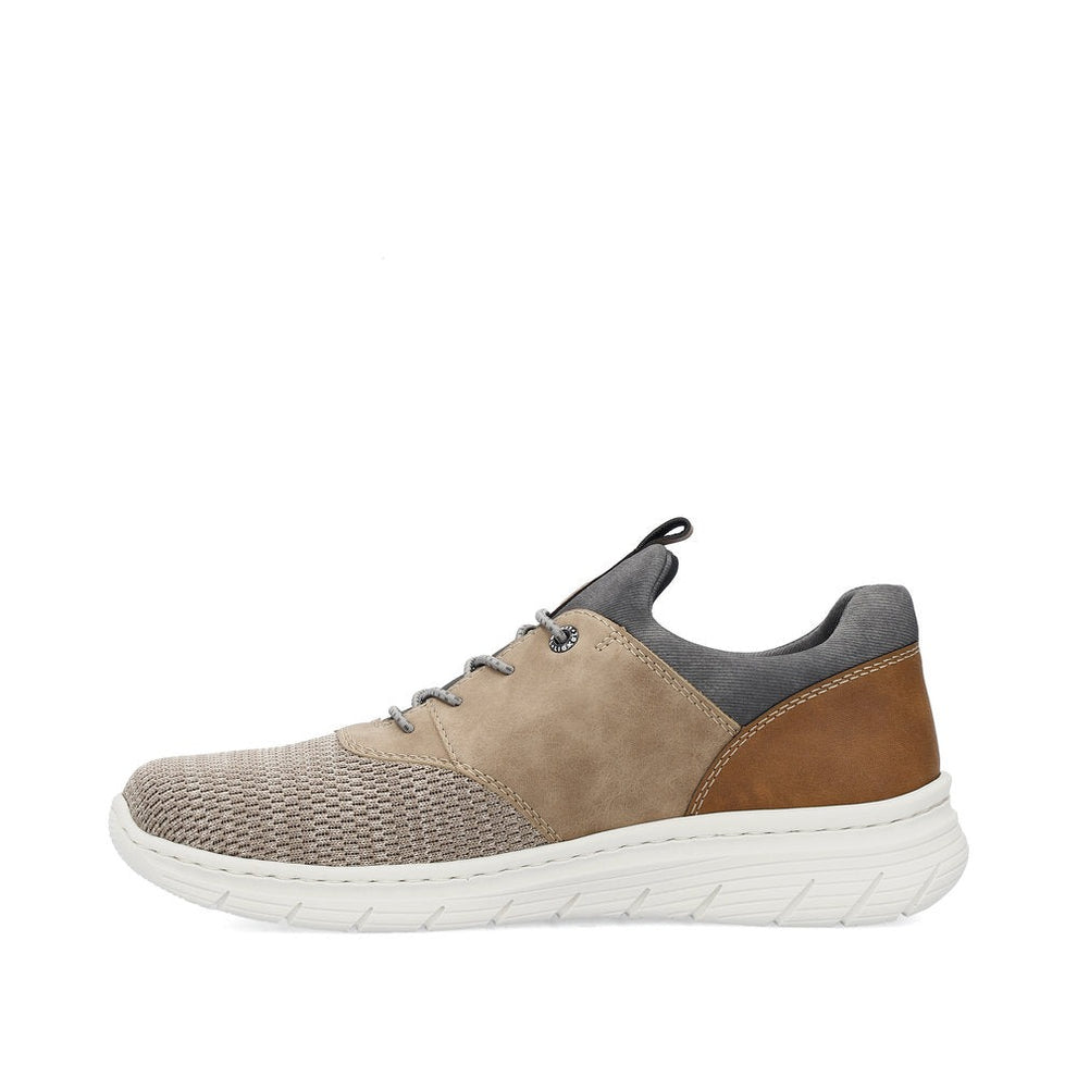 Rieker M Sko m Snøre Beige