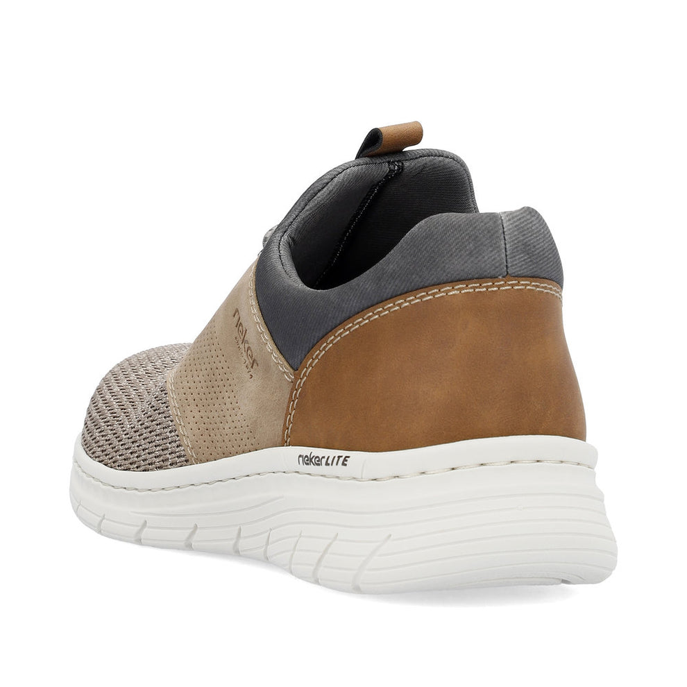 Rieker M Sko m Snøre Beige