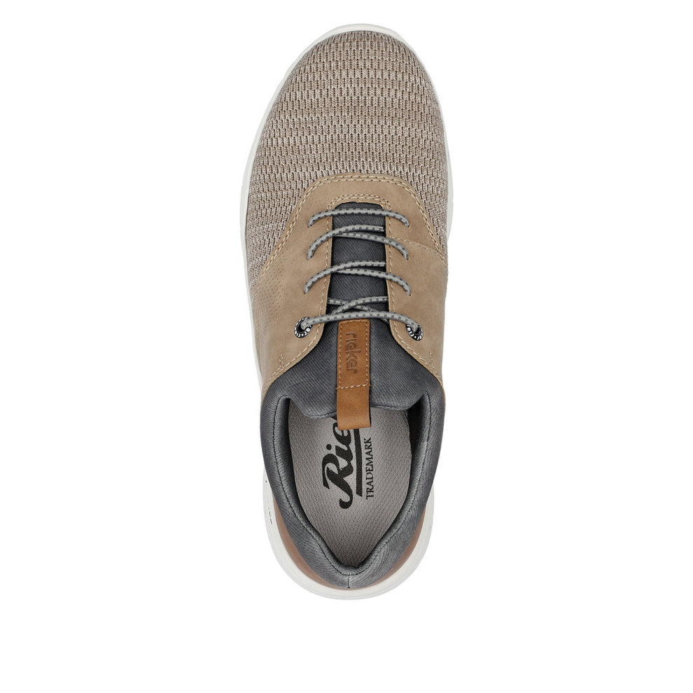 Rieker M Sko m Snøre Beige