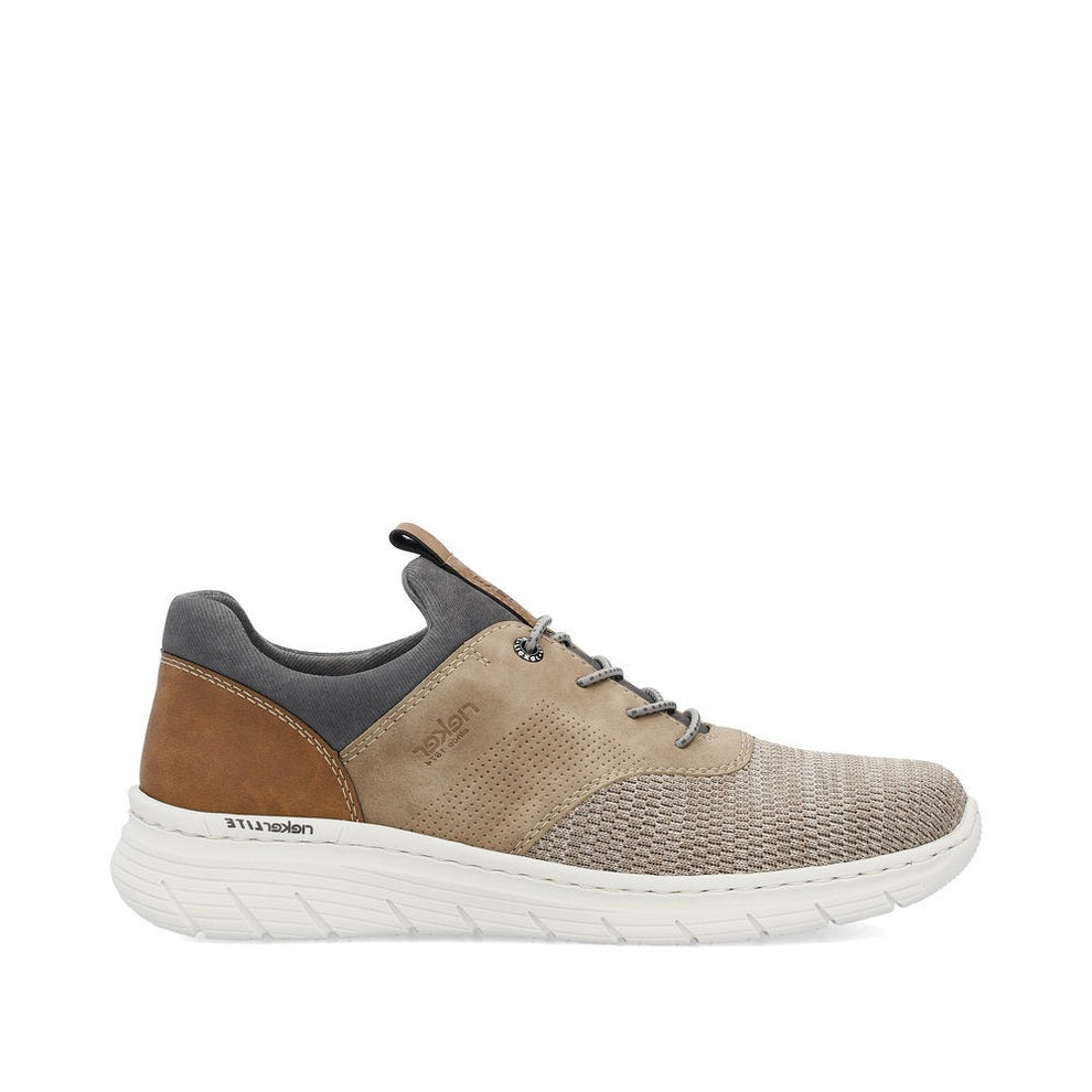 Rieker M Sko m Snøre Beige