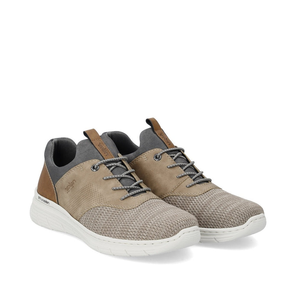 Rieker M Sko m Snøre Beige