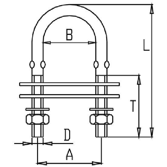 1852 U-bøjle RF, 85mm