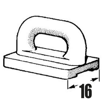 Sejlslæde lige, 16mm