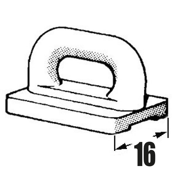 Sejlslæde lige, 16mm