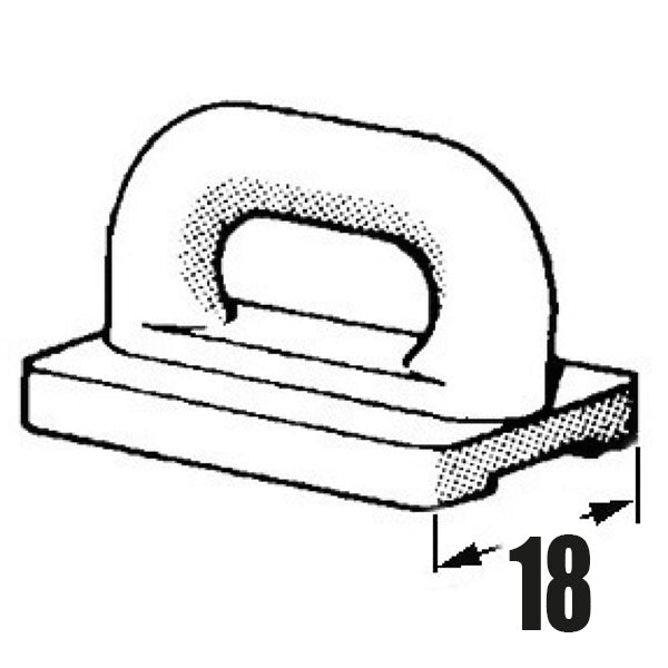 Sejlslæde lige, 18mm