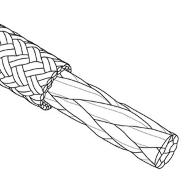 Robline Globe Pro Robtec fald Hvid/Rød  - 1 mtr