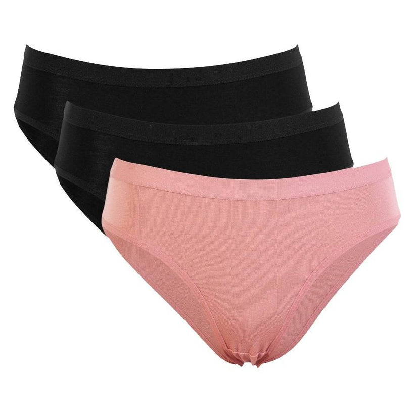 Kopenhaken W Olivia Ladies 3-Pack Tai Trusser Black/Pink