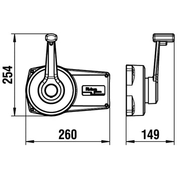 Riviera kontrolbox etgrebs med lås, sort
