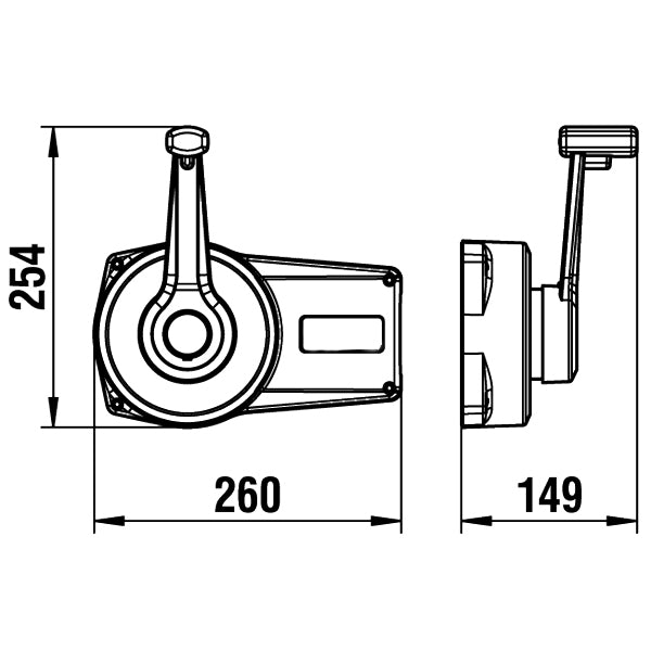 Nordflex kontrolbox etgrebs med lås, sort