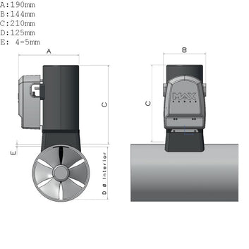 Max Power bovpropel 35 composit/mono, 12V