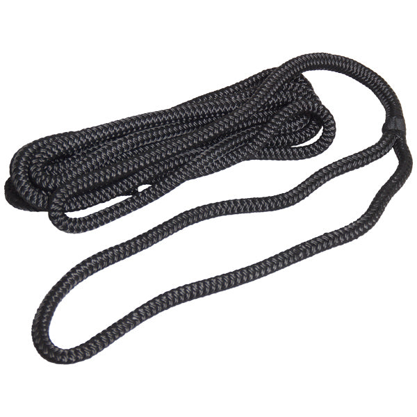 Robline fortøjningstov flettet sort, 12mm x 6m