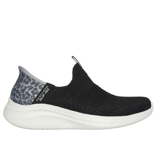 Skechers W Ultra Flex 3.0 Sneakers - Natural Step - Black/Leopard