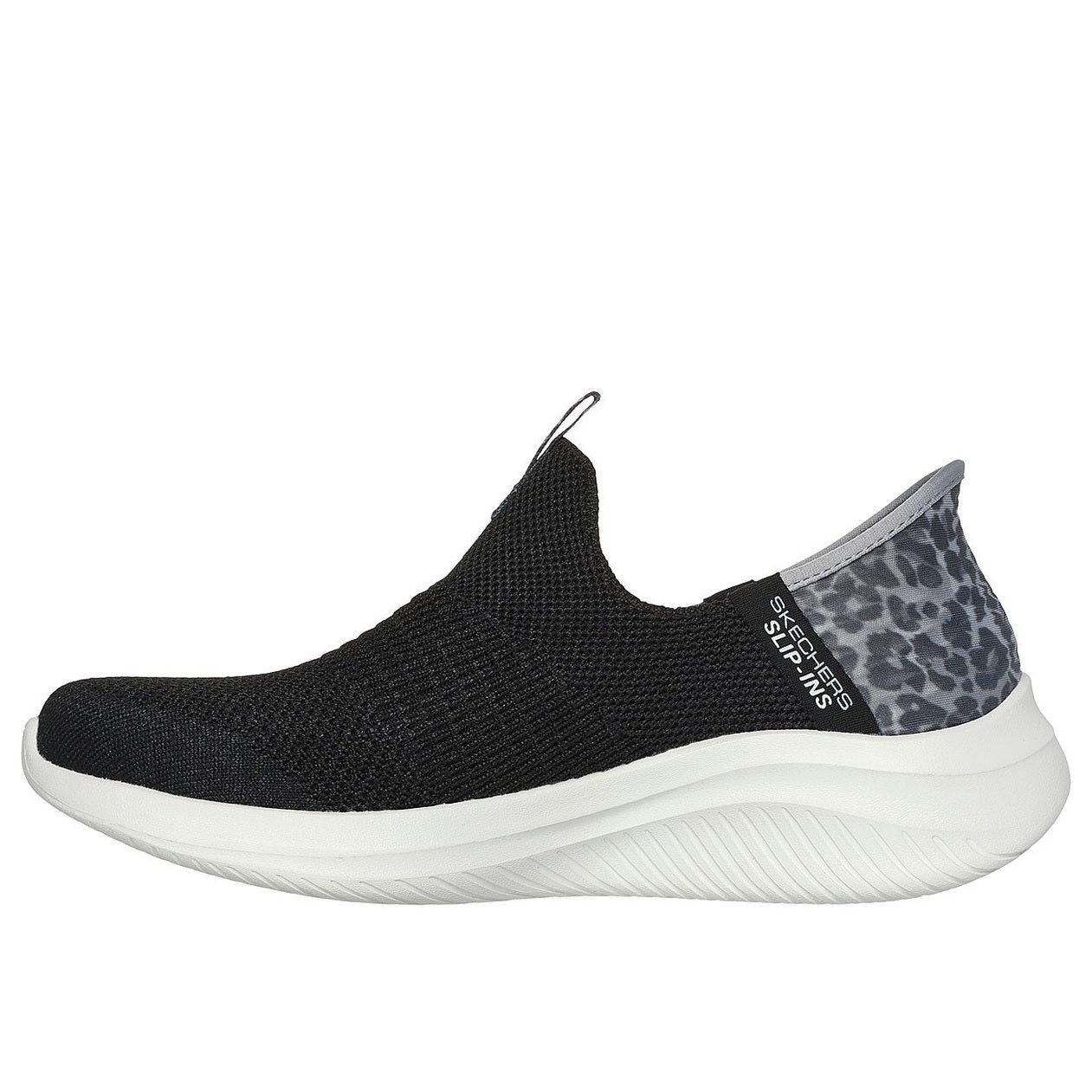Skechers W Ultra Flex 3.0 Sneakers - Natural Step - Black/Leopard