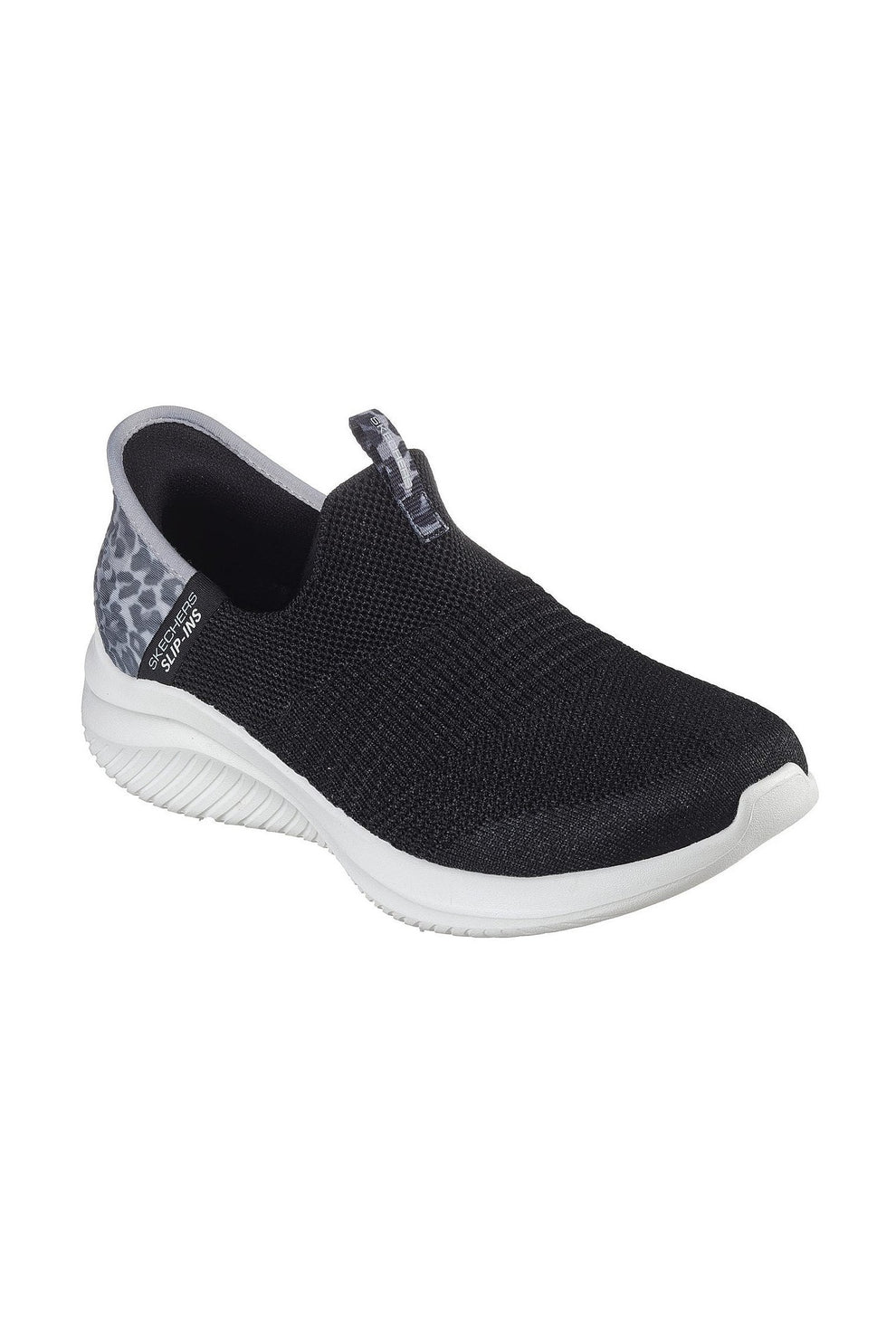 Skechers W Ultra Flex 3.0 Sneakers - Natural Step - Black/Leopard