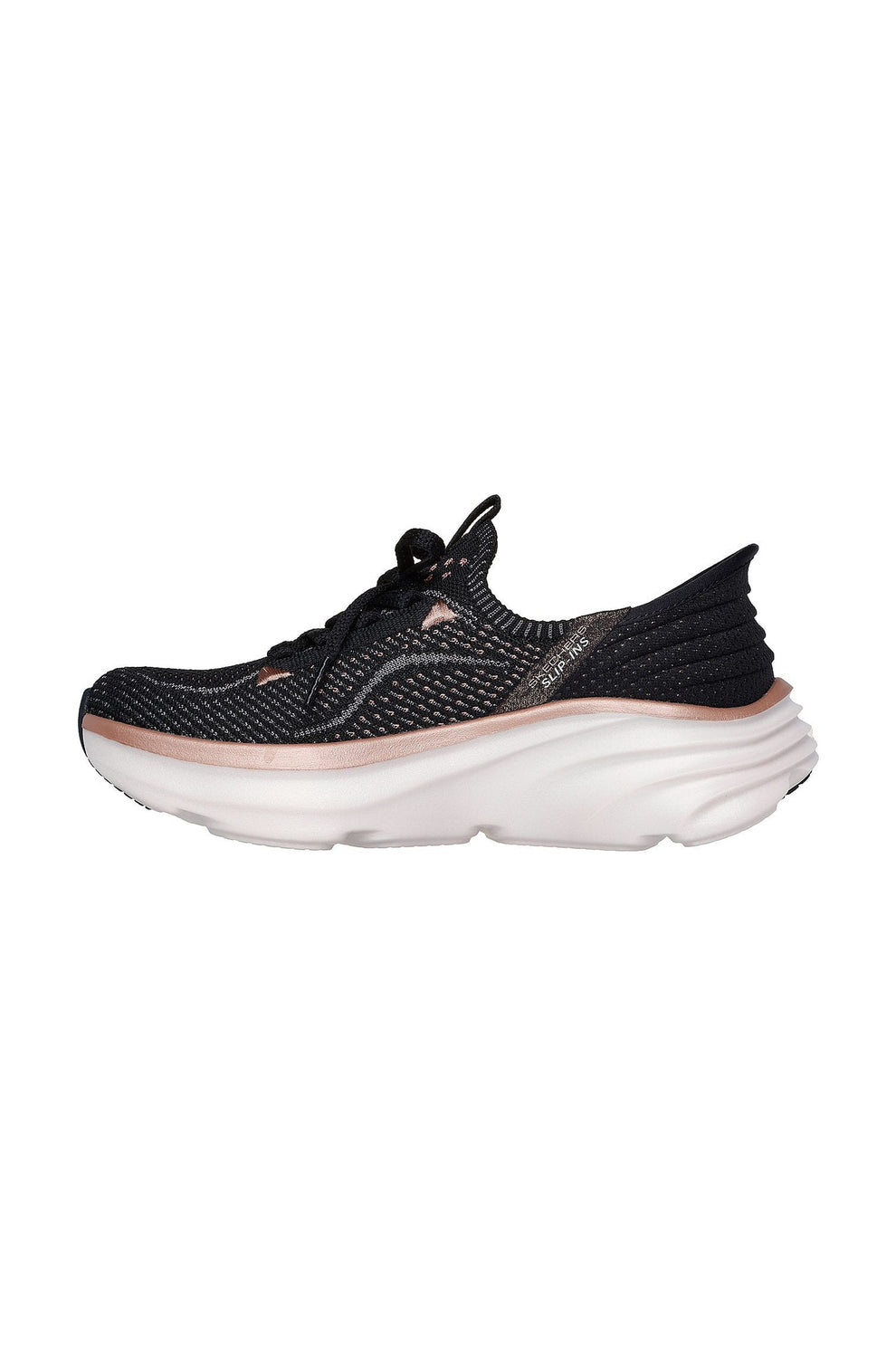 Skechers W D'Lux Vapor-Evening Glow Sneakers - Black/Rosegold