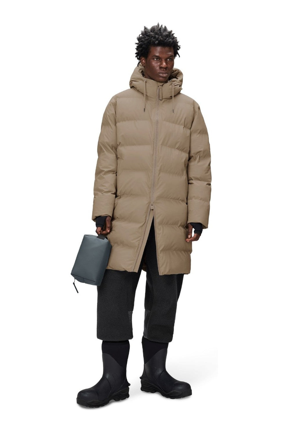 Rains Alta Longer Puffer Jacket W3T4 Beige