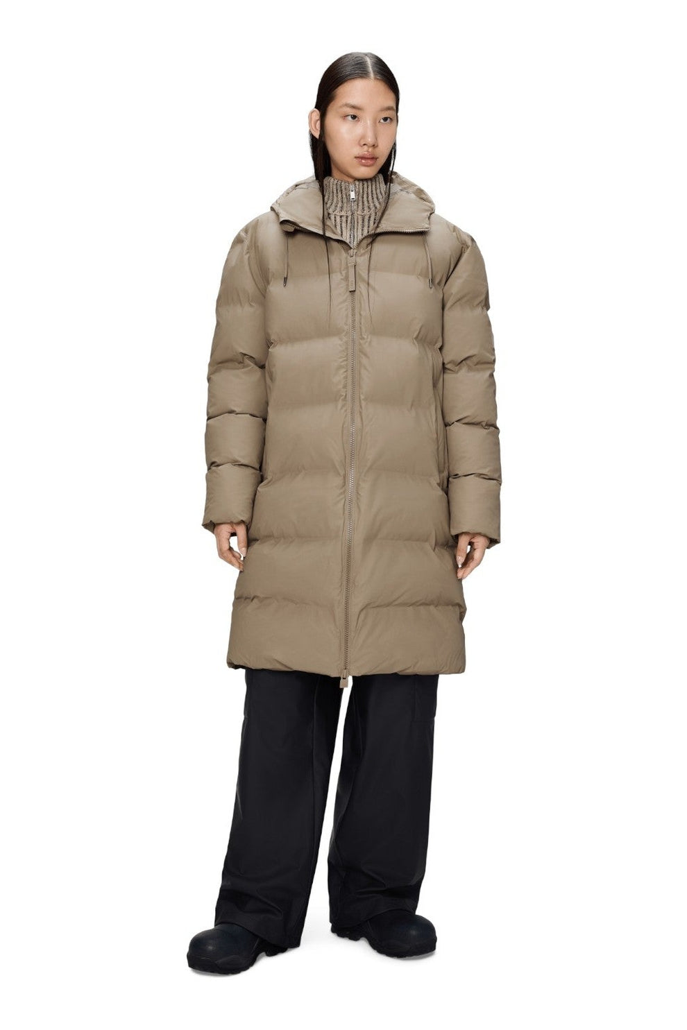 Rains Alta Longer Puffer Jacket W3T4 Beige