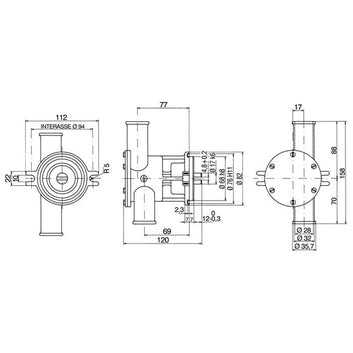 Pumpe med flange til motor ST160