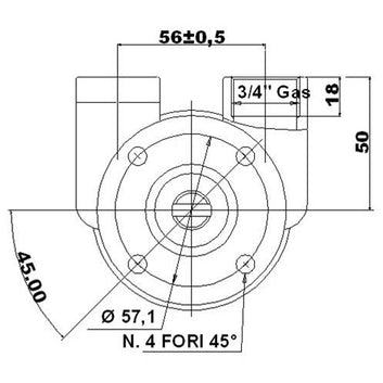 Pumpe med flange til motor ST142