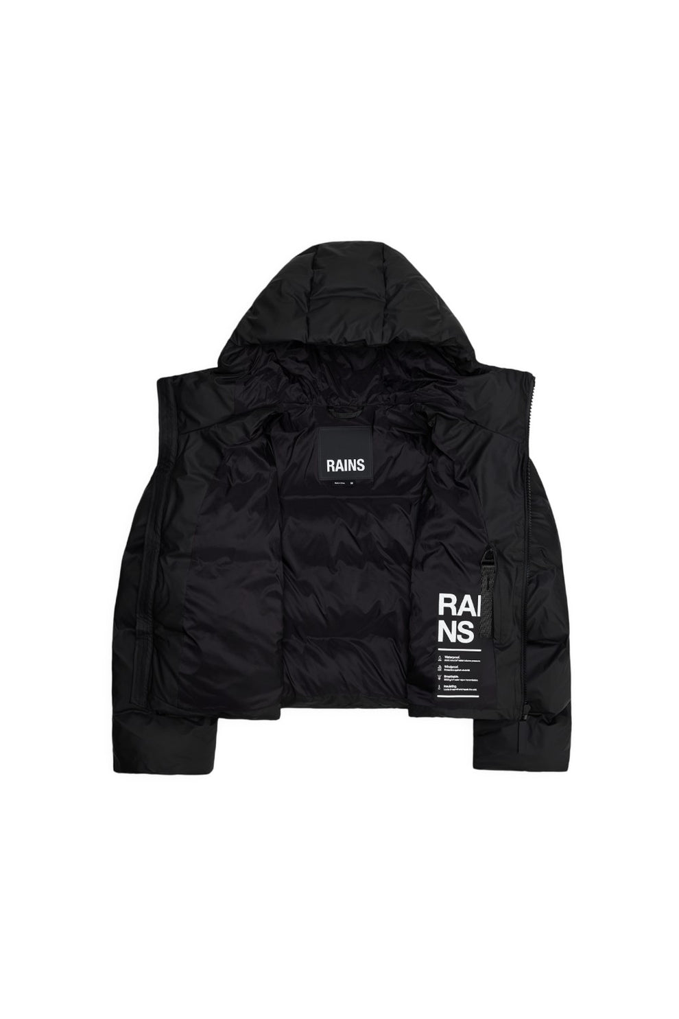 Rains Alta Short Puffer Jacket W3T3 Black