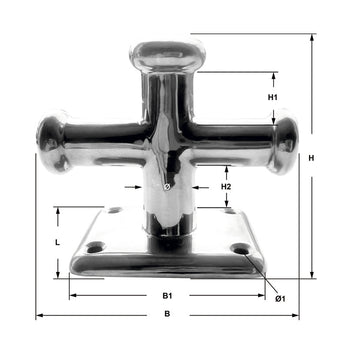 Krydspullert messing enkelt