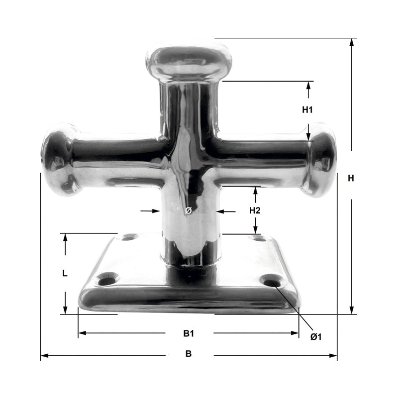 Krydspullert messing enkelt