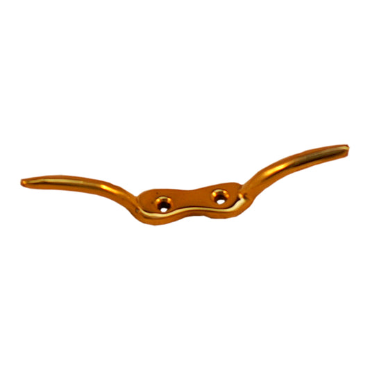 Flagklampe messing med buede horn