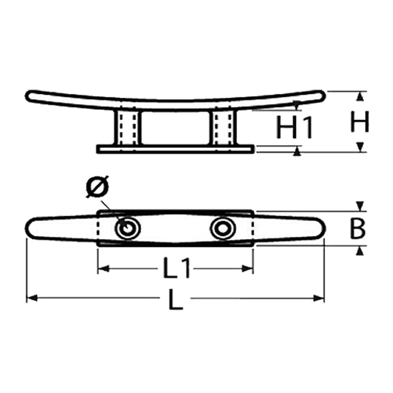 Klampe rustfri med bundplade
