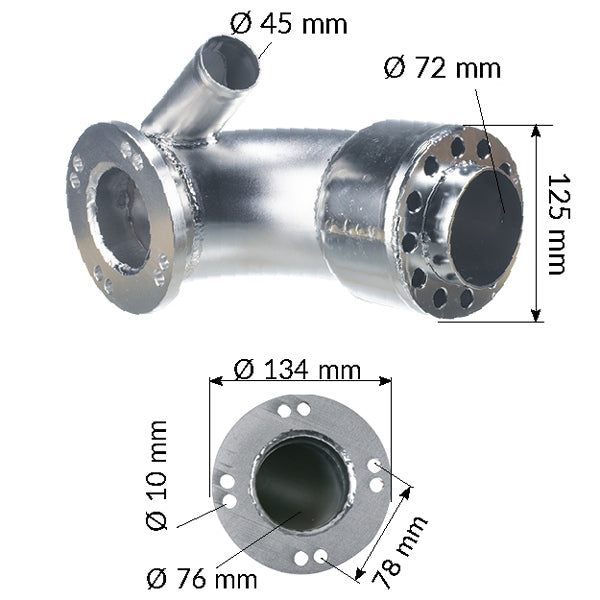 Udstødnings manifold Yanmar 3JH2-TE