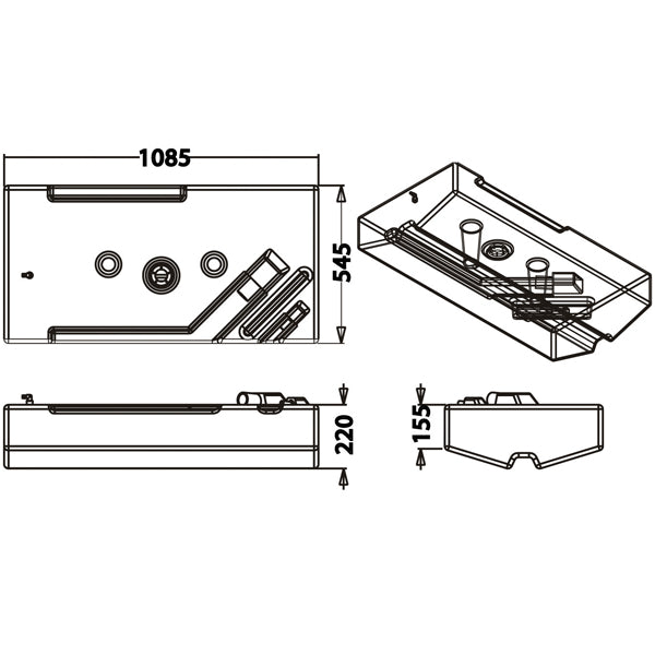 Brændstoftank til fast montering