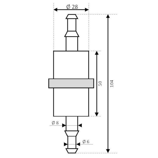 Benzinfilter IN-LINE max 2000cc
