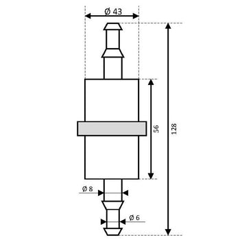 Benzinfilter IN-LINE max 3500cc