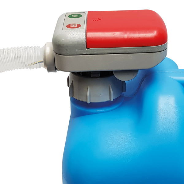 Hævertpumpe batteridrevet med autostop