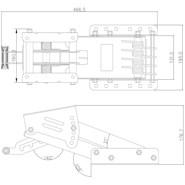 Motorhæve beslag max 50 kg
