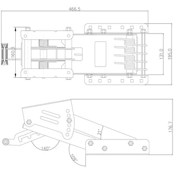 Motorhæve beslag max 50 kg