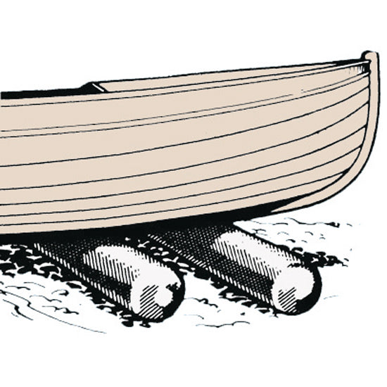 Bådrulle oppustelig gul 30x125cm, max 600kg