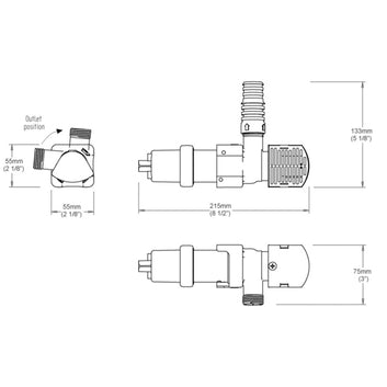 Whale elektrisk lænsepumpe inkl nivåvagt 1100l