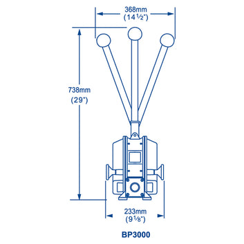 Whale Gusher 30 lænsepumper BP3000, dæksmont