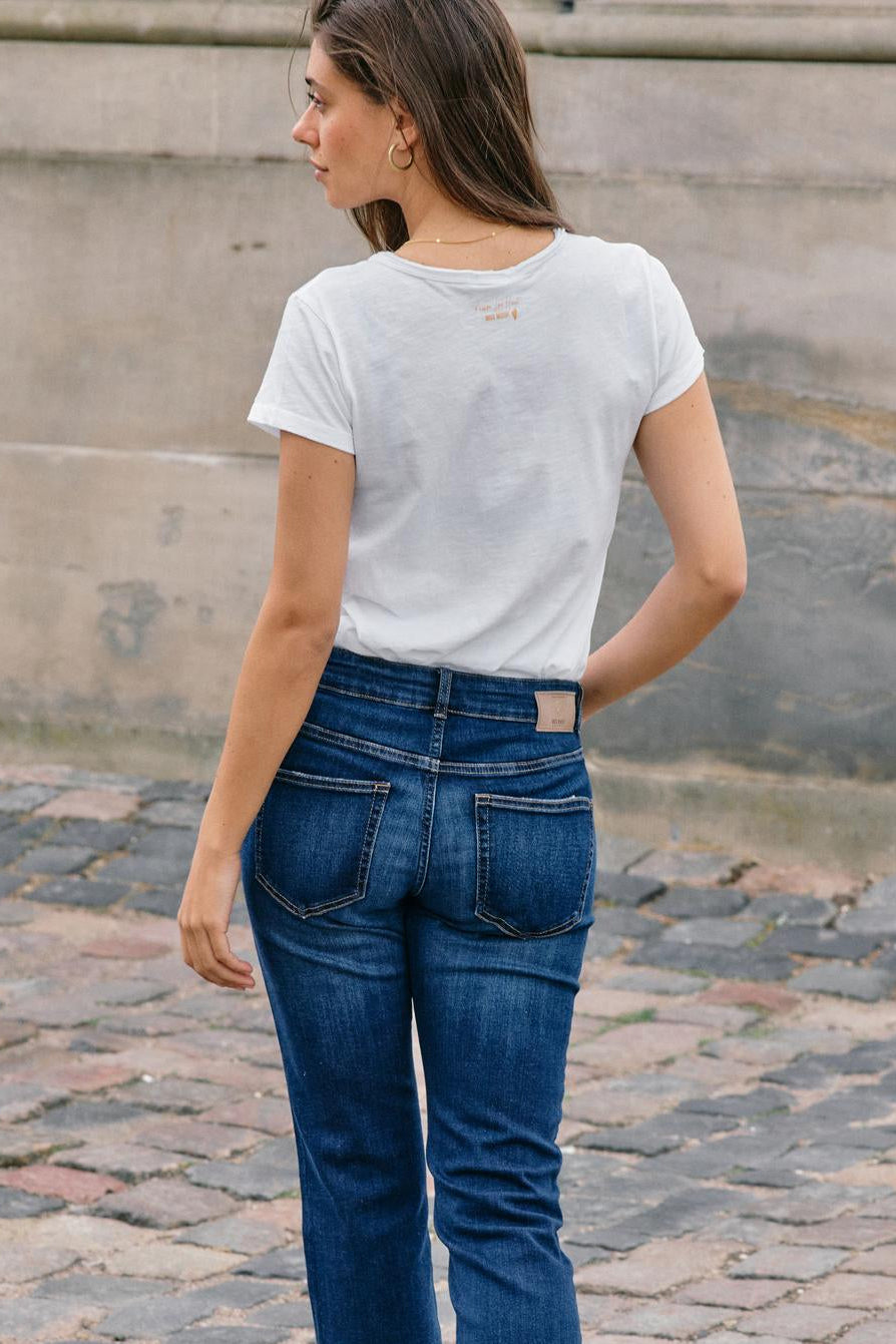 Mos Mosh Tulli V-Ss Basic T-Shirt White