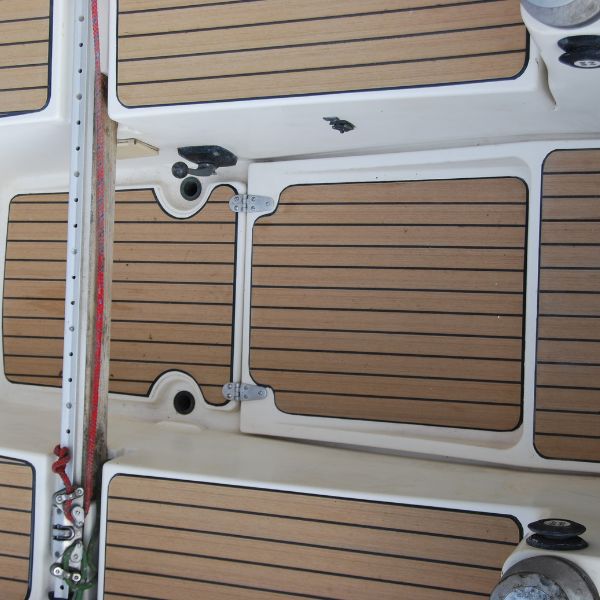 Flexiteek Isiteek 2x45mm planke, bleget - 1,0 m²