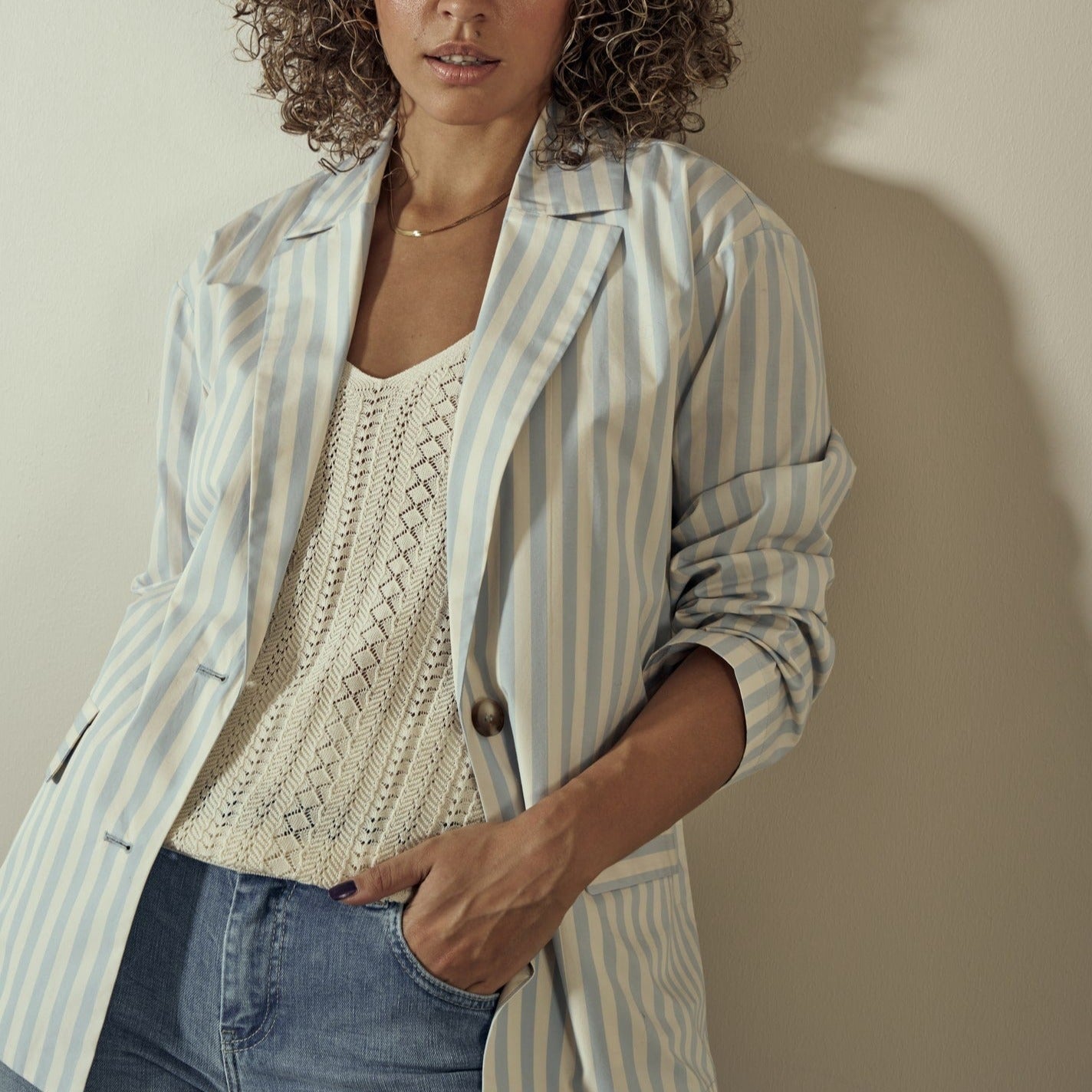 Mos Mosh W Cressida Knit Top Ecru