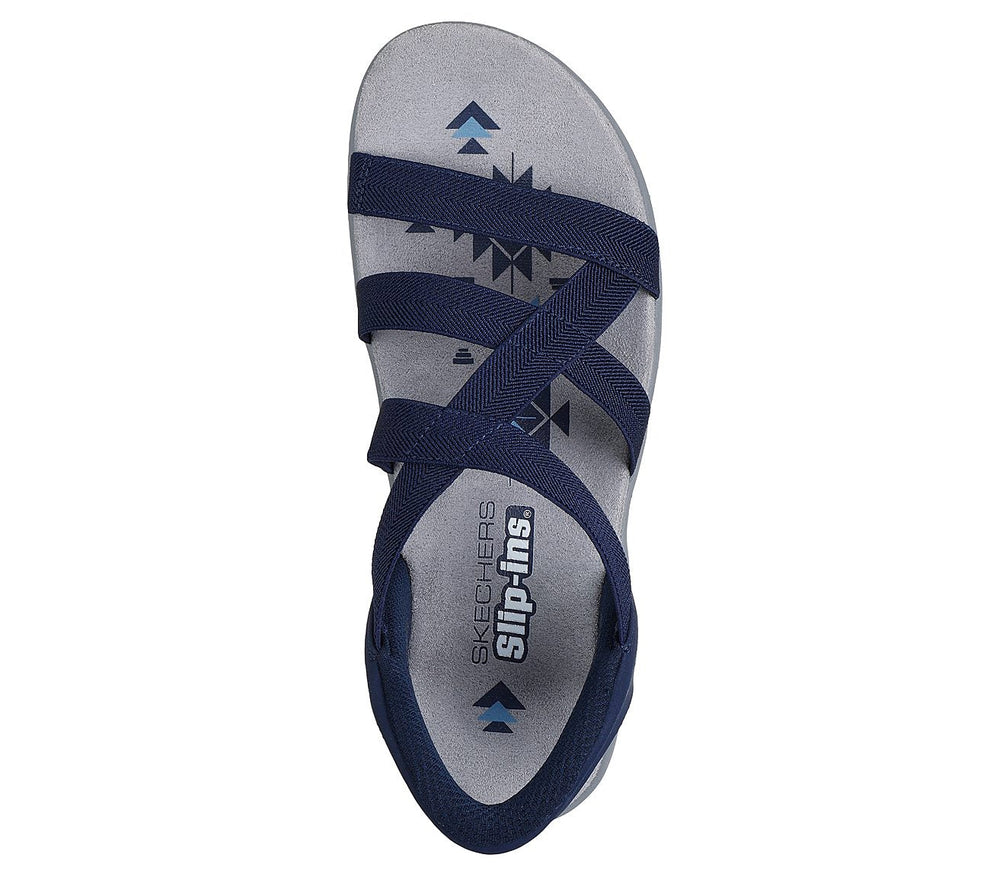 Skechers W Reggae Slim - Stretch Flex Sandal - Navy Dame sandaler
