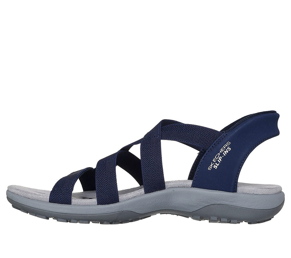 Skechers W Reggae Slim - Stretch Flex Sandal - Navy Dame sandaler