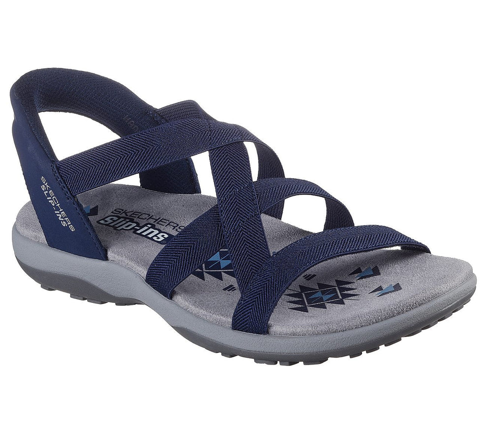 Skechers W Reggae Slim - Stretch Flex Sandal - Navy Dame sandaler