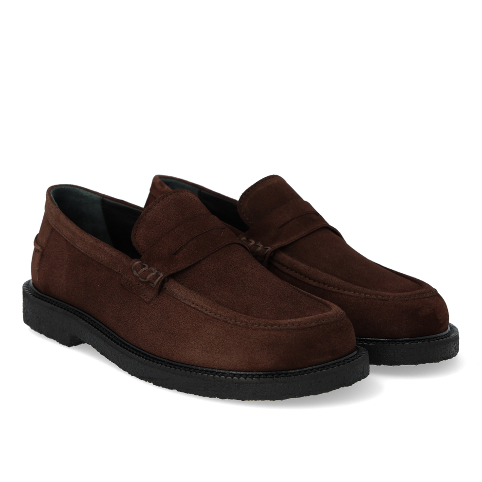 Angulus W Loafer Dark Brown Suede