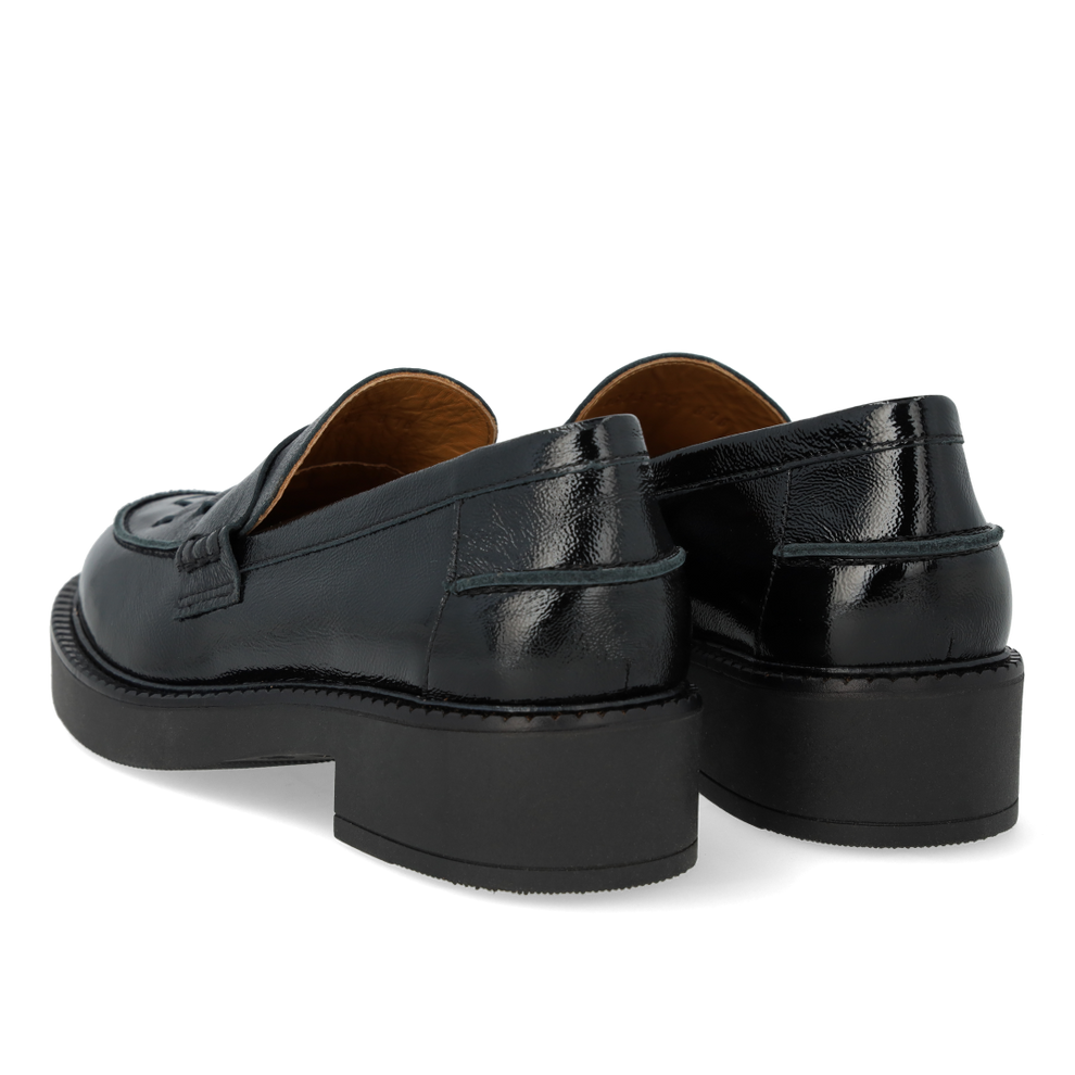 Angulus Loafer With Braid Detail 1310 Black - Patent Leather