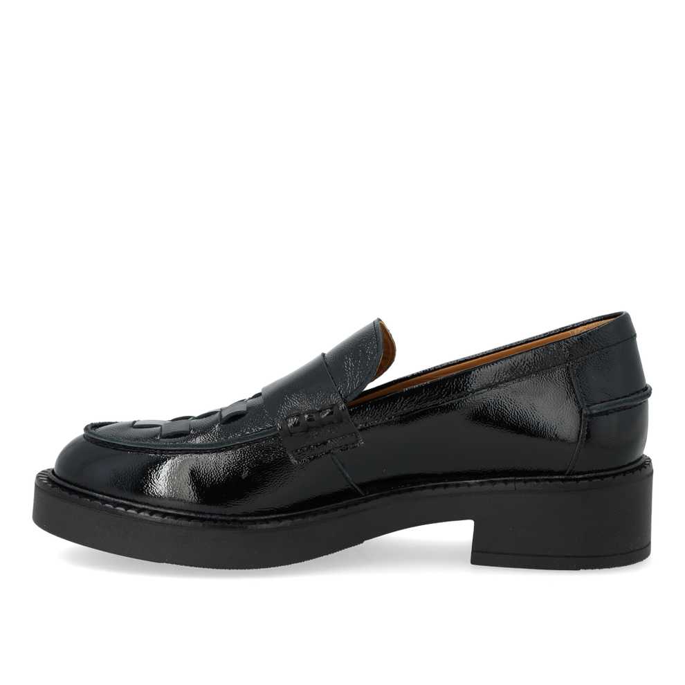 Angulus Loafer With Braid Detail 1310 Black - Patent Leather