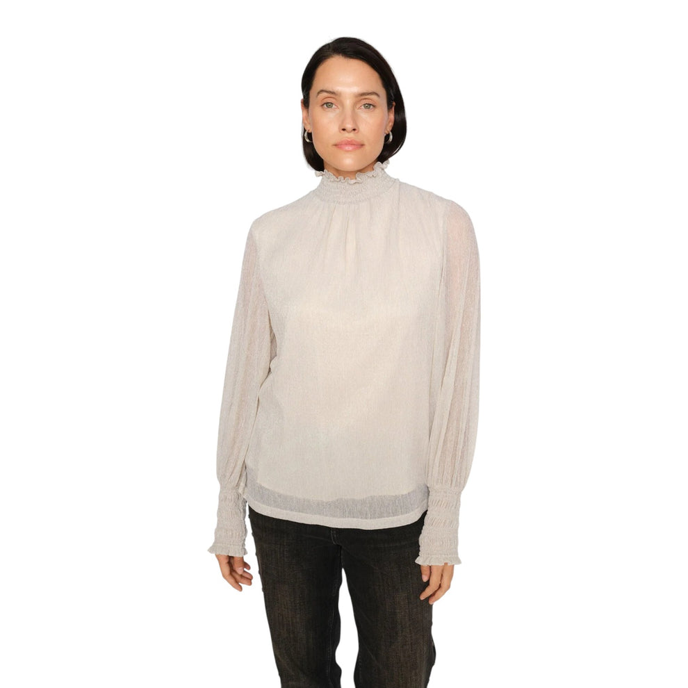 Mos Mosh Mmximena Glam Ls Blouse Summer Sand