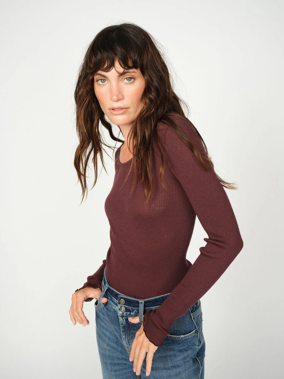 Mos Mosh Mmelaine Seamless O-Ls Tee Fudge