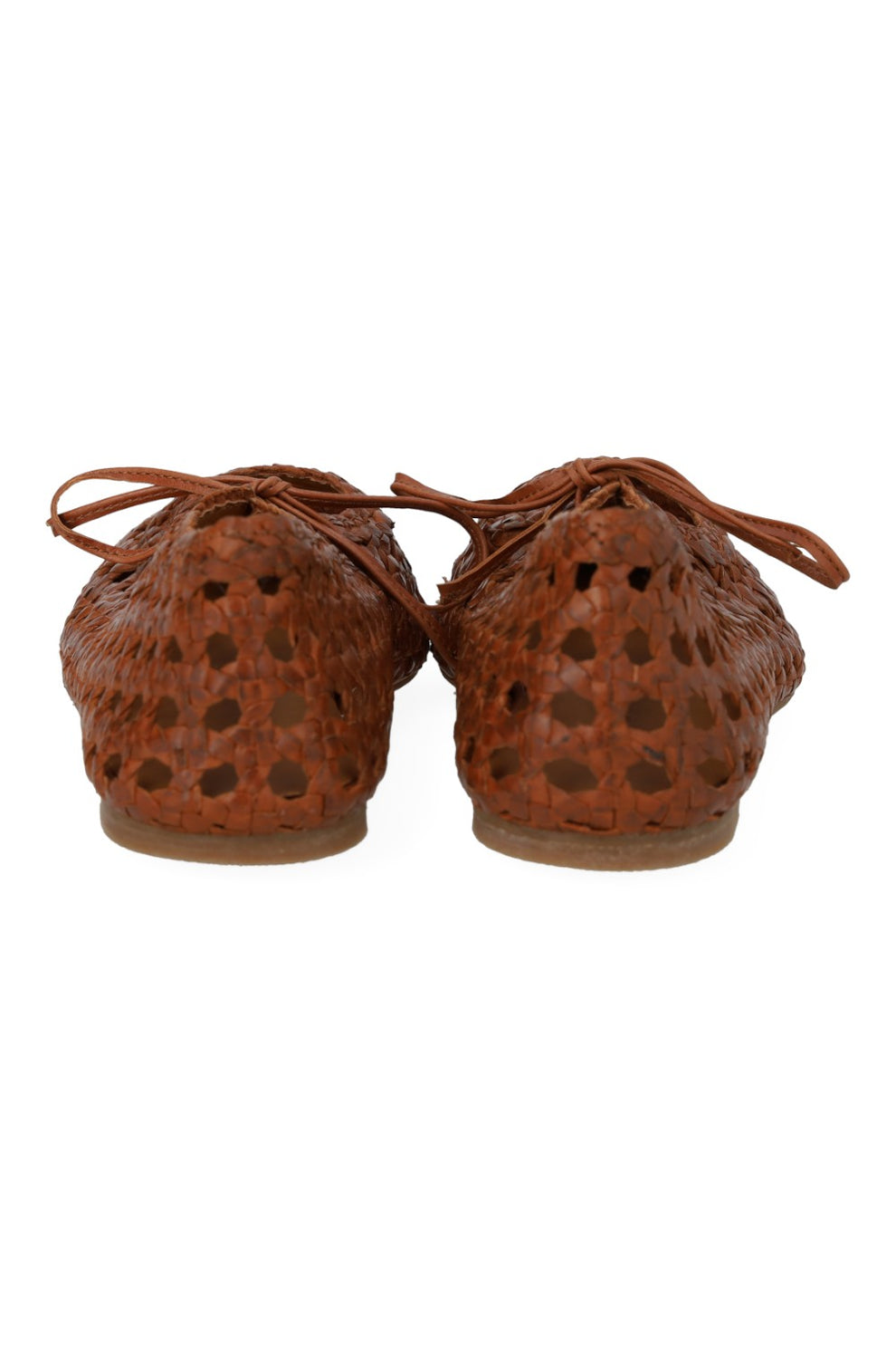 Angulus Soft Hand-Braided Ballerina With Bow Detail 3614 Tan Braid